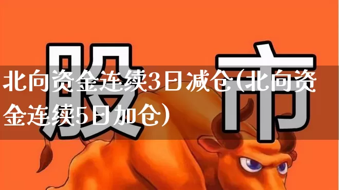 北向资金连续3日减仓(北向资金连续5日加仓)_https://www.haiwangdasha.com_科创板_第1张