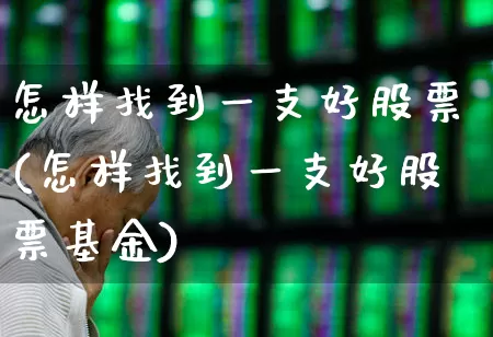 怎样找到一支好股票(怎样找到一支好股票基金)_https://www.haiwangdasha.com_北交所_第1张