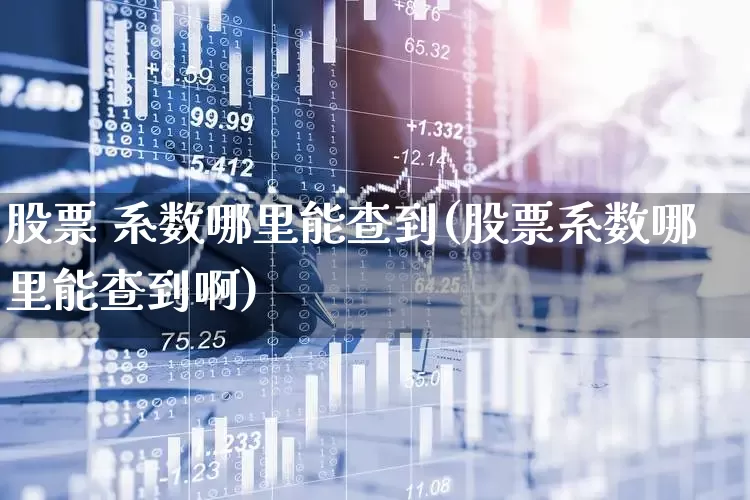 股票 系数哪里能查到(股票系数哪里能查到啊)_https://www.haiwangdasha.com_科创板_第1张
