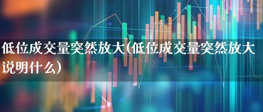 低位成交量突然放大(低位成交量突然放大说明什么)_https://www.haiwangdasha.com_科创板_第1张