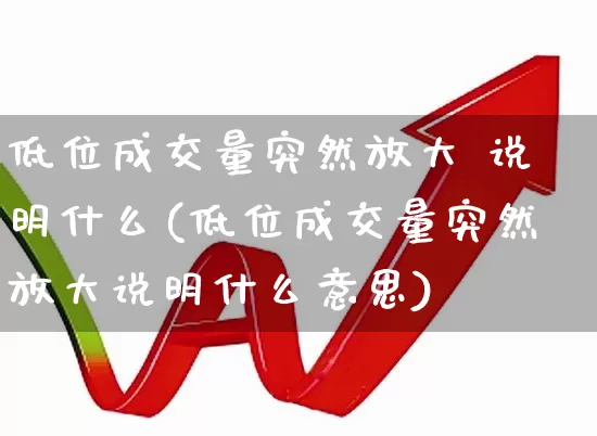 低位成交量突然放大 说明什么(低位成交量突然放大说明什么意思)_https://www.haiwangdasha.com_深交所_第1张