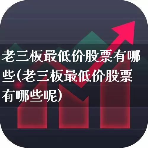 老三板最低价股票有哪些(老三板最低价股票有哪些呢)_https://www.haiwangdasha.com_上交所_第1张