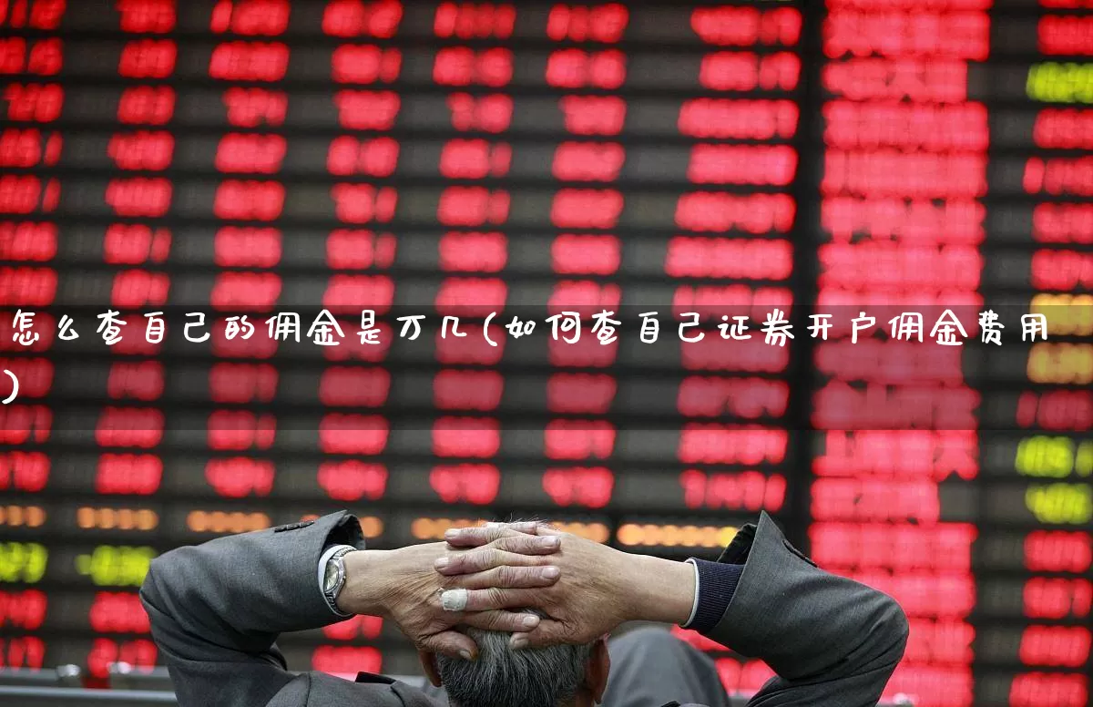 怎么查自己的佣金是万几(如何查自己证券开户佣金费用)_https://www.haiwangdasha.com_上交所_第1张