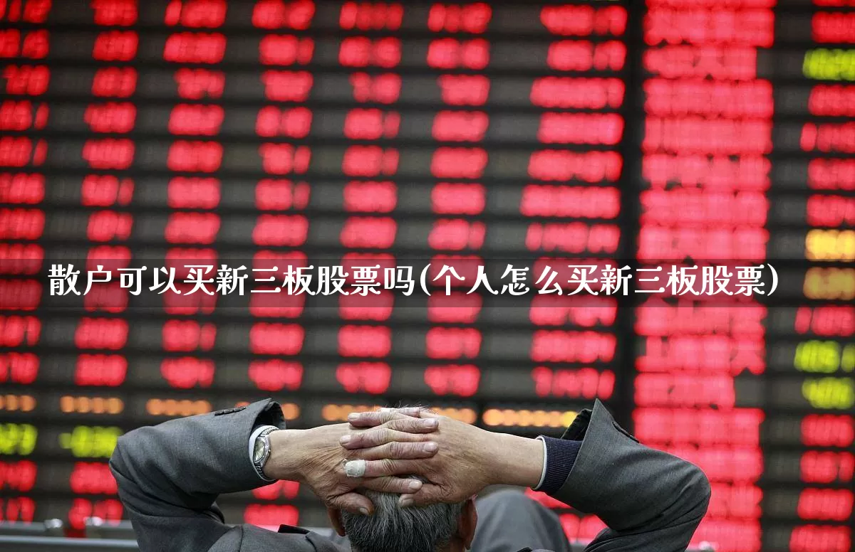 散户可以买新三板股票吗(个人怎么买新三板股票)_https://www.haiwangdasha.com_科创板_第1张