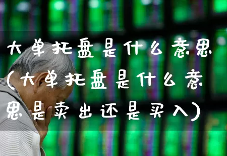 大单托盘是什么意思(大单托盘是什么意思是卖出还是买入)_https://www.haiwangdasha.com_北交所_第1张