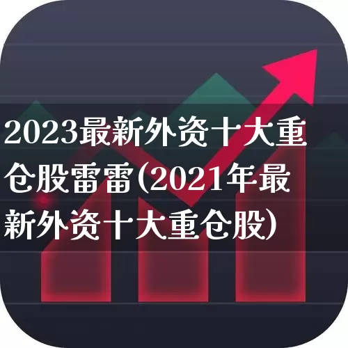 2023最新外资十大重仓股雷雷(2021年最新外资十大重仓股)_https://www.haiwangdasha.com_创业板_第1张