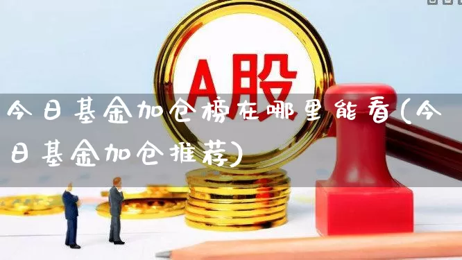 今日基金加仓榜在哪里能看(今日基金加仓推荐)_https://www.haiwangdasha.com_深交所_第1张