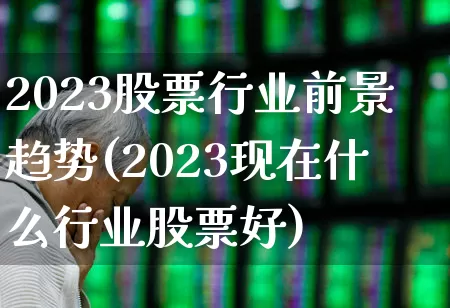 2023股票行业前景趋势(2023现在什么行业股票好)_https://www.haiwangdasha.com_创业板_第1张