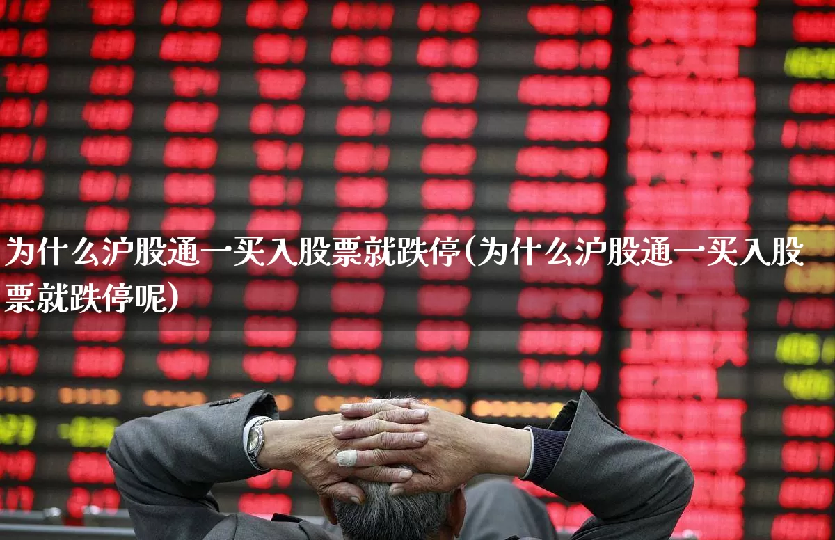 为什么沪股通一买入股票就跌停(为什么沪股通一买入股票就跌停呢)_https://www.haiwangdasha.com_创业板_第1张