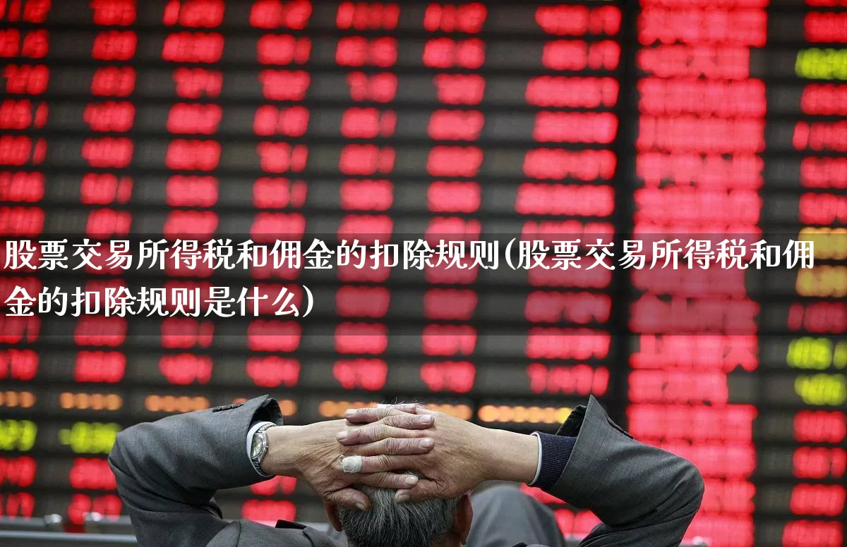 股票交易所得税和佣金的扣除规则(股票交易所得税和佣金的扣除规则是什么)_https://www.haiwangdasha.com_创业板_第1张