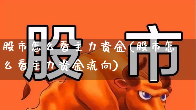 股市怎么看主力资金(股市怎么看主力资金流向)_https://www.haiwangdasha.com_深交所_第1张