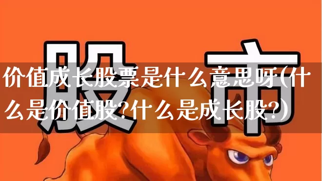 价值成长股票是什么意思呀(什么是价值股?什么是成长股?)_https://www.haiwangdasha.com_深交所_第1张