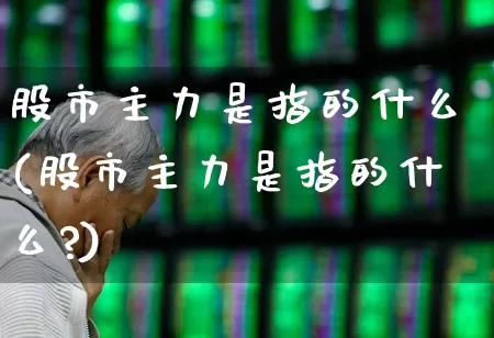 股市主力是指的什么(股市主力是指的什么?)_https://www.haiwangdasha.com_创业板_第1张