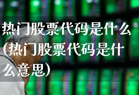 热门股票代码是什么(热门股票代码是什么意思)_https://www.haiwangdasha.com_深交所_第1张