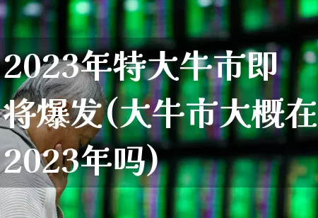 2023年特大牛市即将爆发(大牛市大概在2023年吗)_https://www.haiwangdasha.com_北交所_第1张