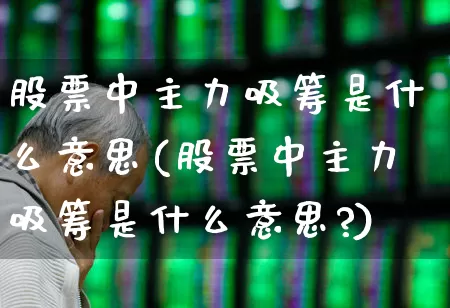 股票中主力吸筹是什么意思(股票中主力吸筹是什么意思?)_https://www.haiwangdasha.com_北交所_第1张