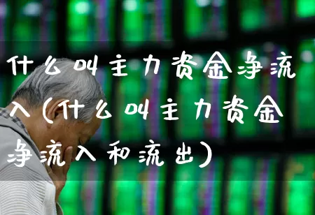什么叫主力资金净流入(什么叫主力资金净流入和流出)_https://www.haiwangdasha.com_科创板_第1张