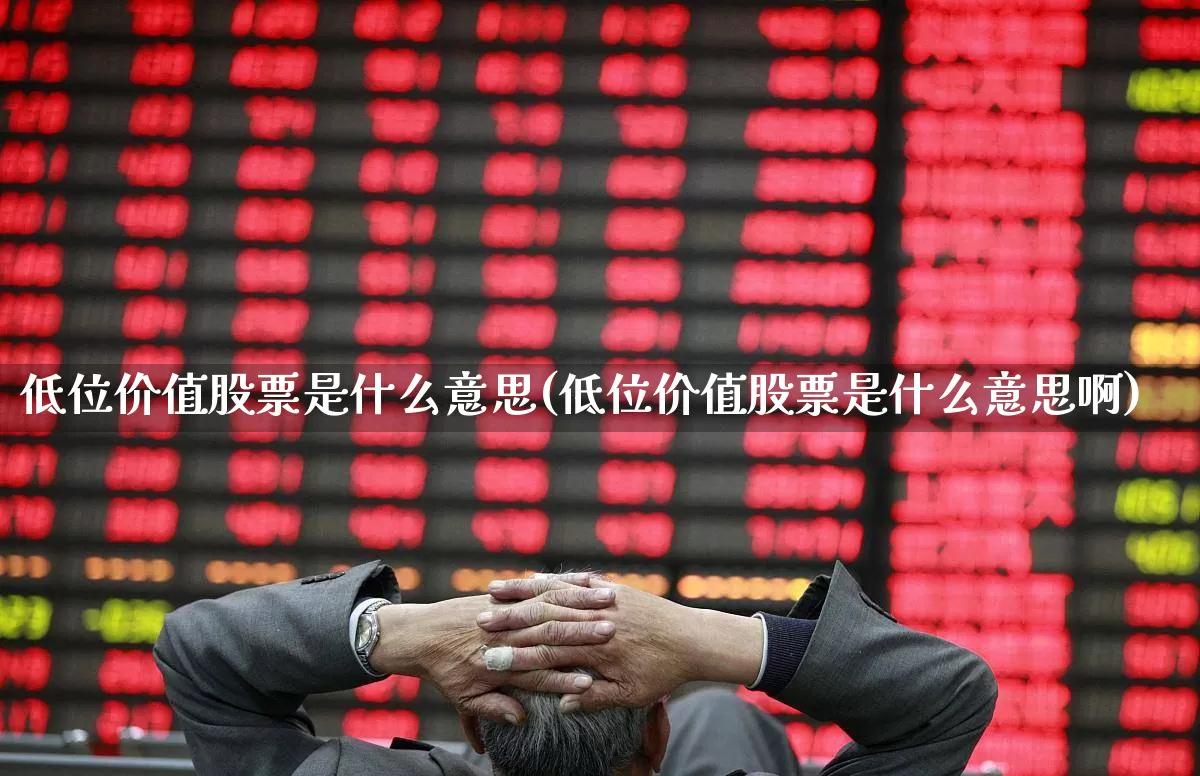 低位价值股票是什么意思(低位价值股票是什么意思啊)_https://www.haiwangdasha.com_上交所_第1张
