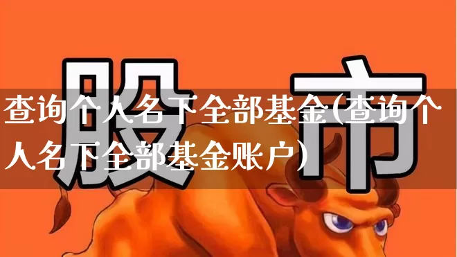 查询个人名下全部基金(查询个人名下全部基金账户)_https://www.haiwangdasha.com_深交所_第1张