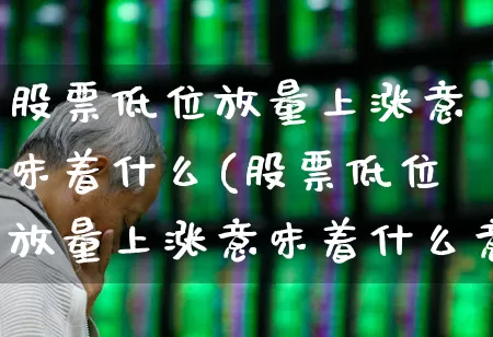 股票低位放量上涨意味着什么(股票低位放量上涨意味着什么意思)_https://www.haiwangdasha.com_深交所_第1张