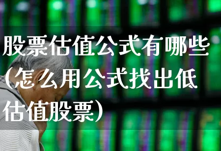股票估值公式有哪些(怎么用公式找出低估值股票)_https://www.haiwangdasha.com_北交所_第1张