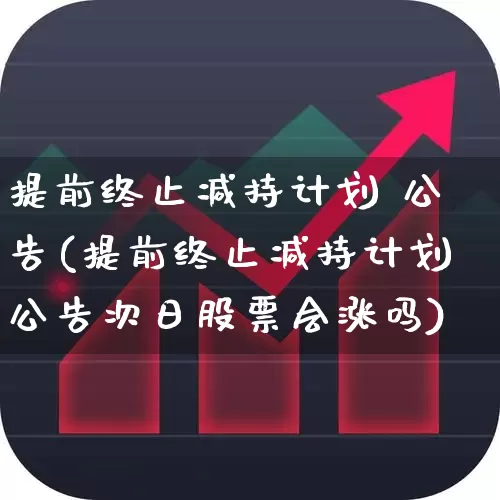 提前终止减持计划 公告(提前终止减持计划公告次日股票会涨吗)_https://www.haiwangdasha.com_深交所_第1张