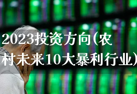 2023投资方向(农村未来10大暴利行业)_https://www.haiwangdasha.com_科创板_第1张