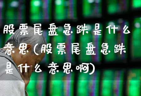 股票尾盘急跌是什么意思(股票尾盘急跌是什么意思啊)_https://www.haiwangdasha.com_创业板_第1张