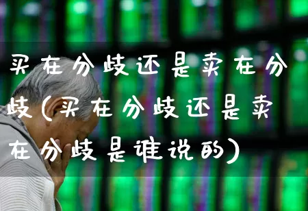 买在分歧还是卖在分歧(买在分歧还是卖在分歧是谁说的)_https://www.haiwangdasha.com_创业板_第1张